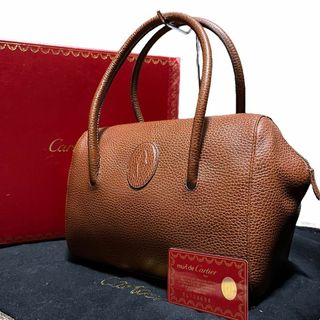 カルティエ(Cartier)の【美品✨】カルティエ マストライン ハンドバッグ ミニボストン シボ レザー(ハンドバッグ)