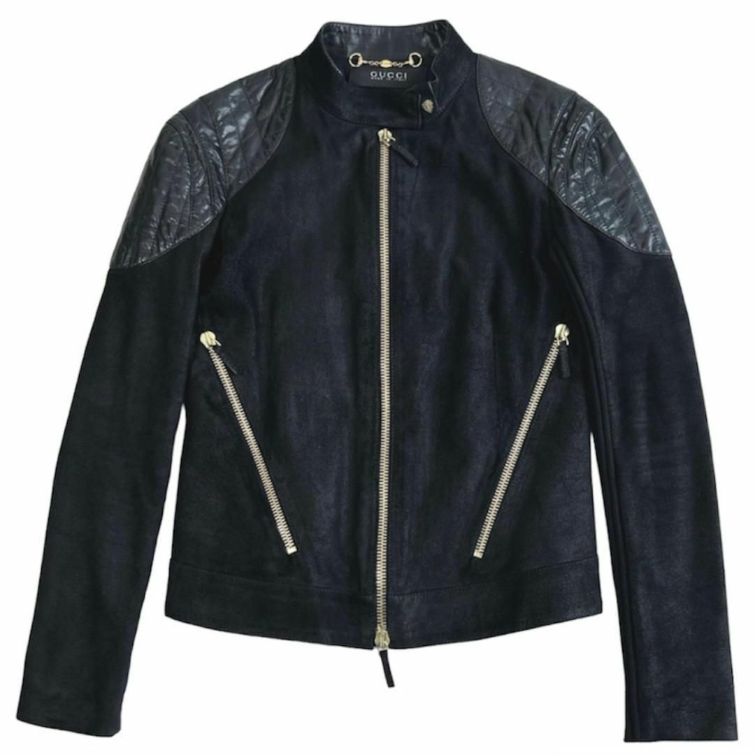 GUCCI グッチ ラムレザーシングル ライダースジャケットサイズ40-