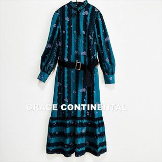 グレースコンチネンタル(GRACE CONTINENTAL)の【GRACE CONTINENTAL】フラワー刺繍レース ワンピース(ロングワンピース/マキシワンピース)