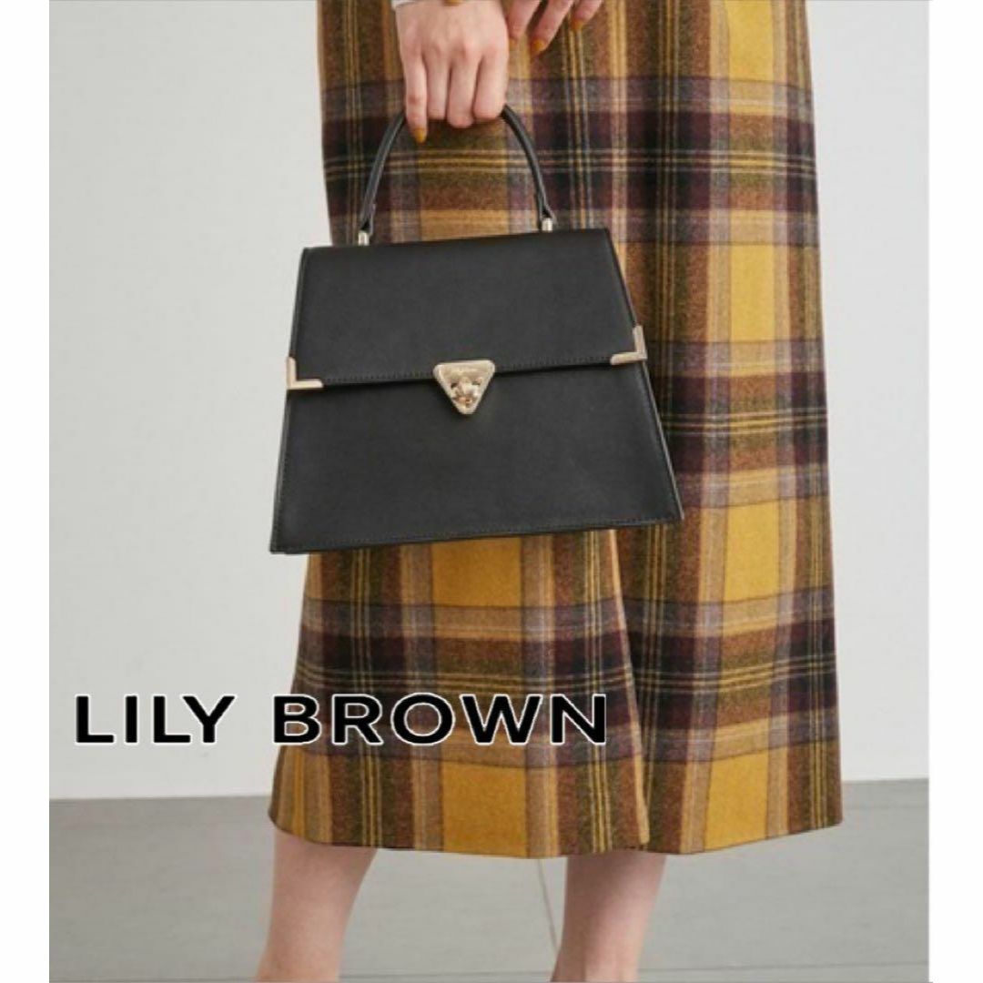 Lily Brown(リリーブラウン)のLilybrown リリーブラウン クラシック台形ハンドバッグ レディースのバッグ(ハンドバッグ)の商品写真