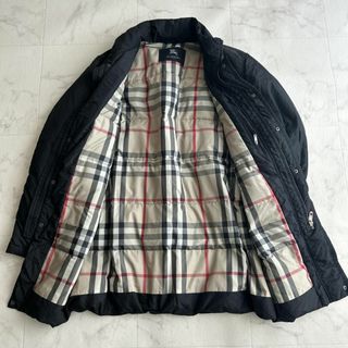 BURBERRY バーバリー シルク混 ダウンコート 裏地ノバチェックL