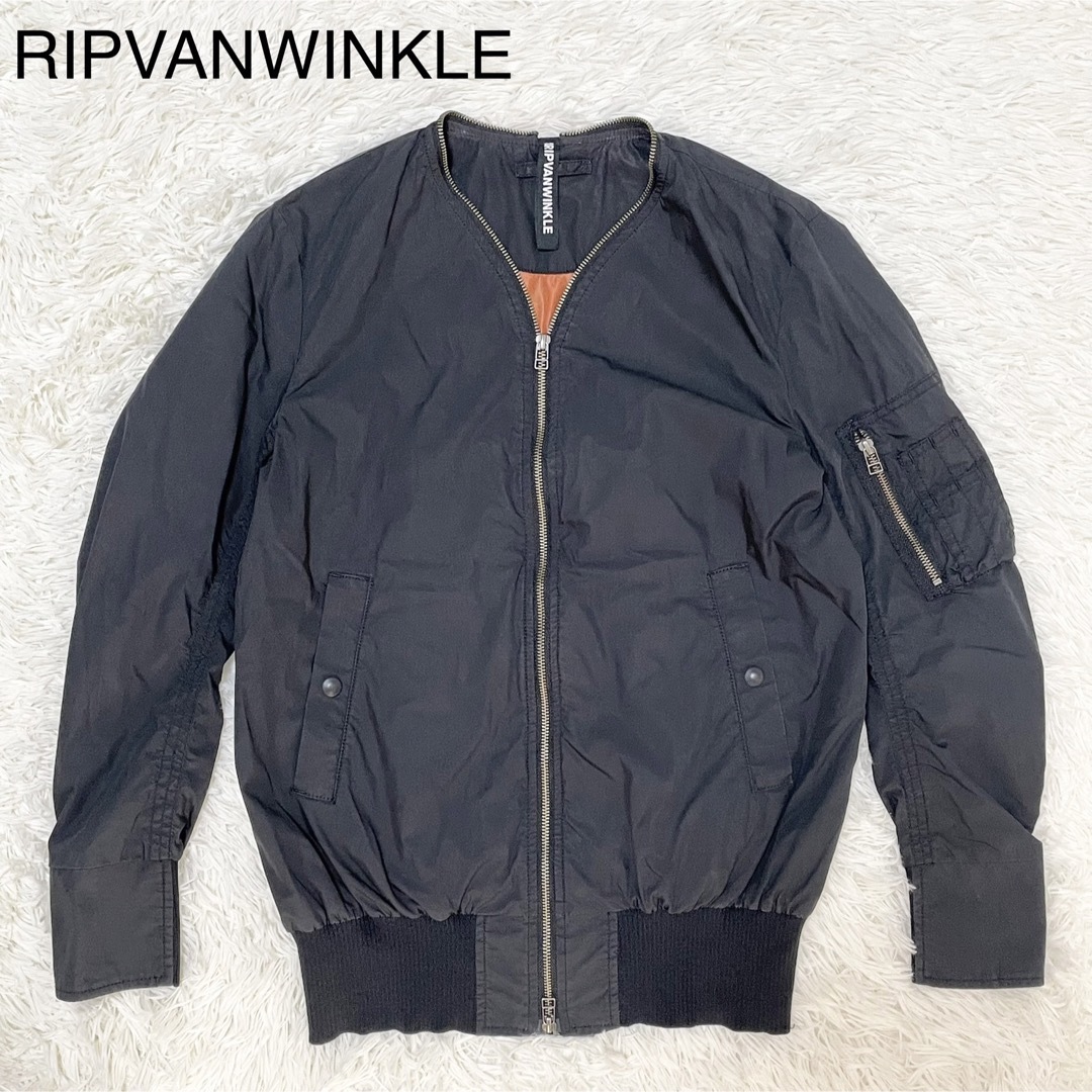 RIPVANWINKLE【美品】ナイロンジャケット ブルゾン 黒 L位 メンズサイズ表記