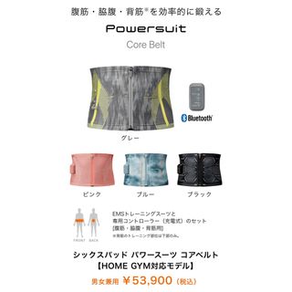 新品未使用シックスパッドコアベルト　HOMEGYM対応モデル ブルー サイズM