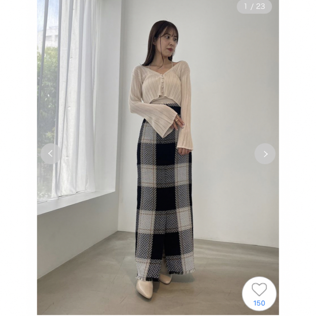SNIDEL(スナイデル)のベルティッドロービングチェックタイトスカート レディースのスカート(ロングスカート)の商品写真