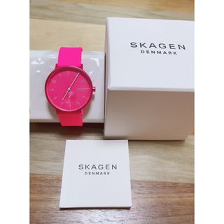 【未使用品】SKAGEN AAREN KULOR 41mm ネオンピンクシリコン