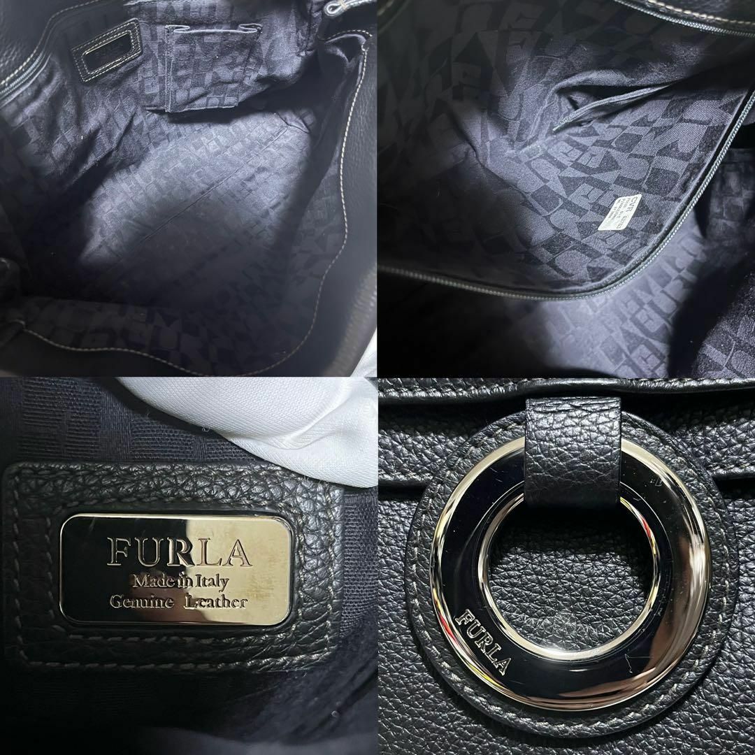 Furla - 【美品✨】フルラ トートバッグ ロゴ刻印 シボ革 レザー