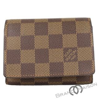 ルイヴィトン(LOUIS VUITTON)のABランク ルイ・ヴィトン アンヴェロップ・カルトドゥヴィジット 名刺入れ カードケース N62920 ダミエ LOUIS VUITTON ブラウン 【中古】(名刺入れ/定期入れ)