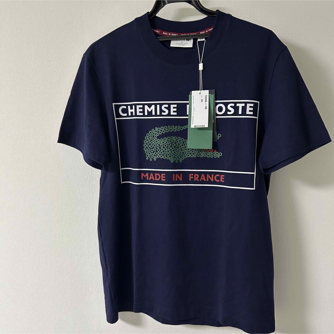 完売品　新品　LACOSTE BOXプリント Tシャツ　フランス製　JP L