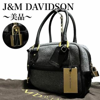 ジェイアンドエムデヴィッドソン(J&M DAVIDSON)の【美品✨】ジェイ&エムデヴィッドソン ミニヴィヴィ ミニボストンバッグ ブラック(ショルダーバッグ)