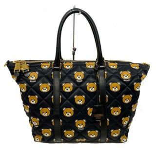 モスキーノ(MOSCHINO)のモスキーノ ハンドバッグ - 黒×ブラウン(ハンドバッグ)