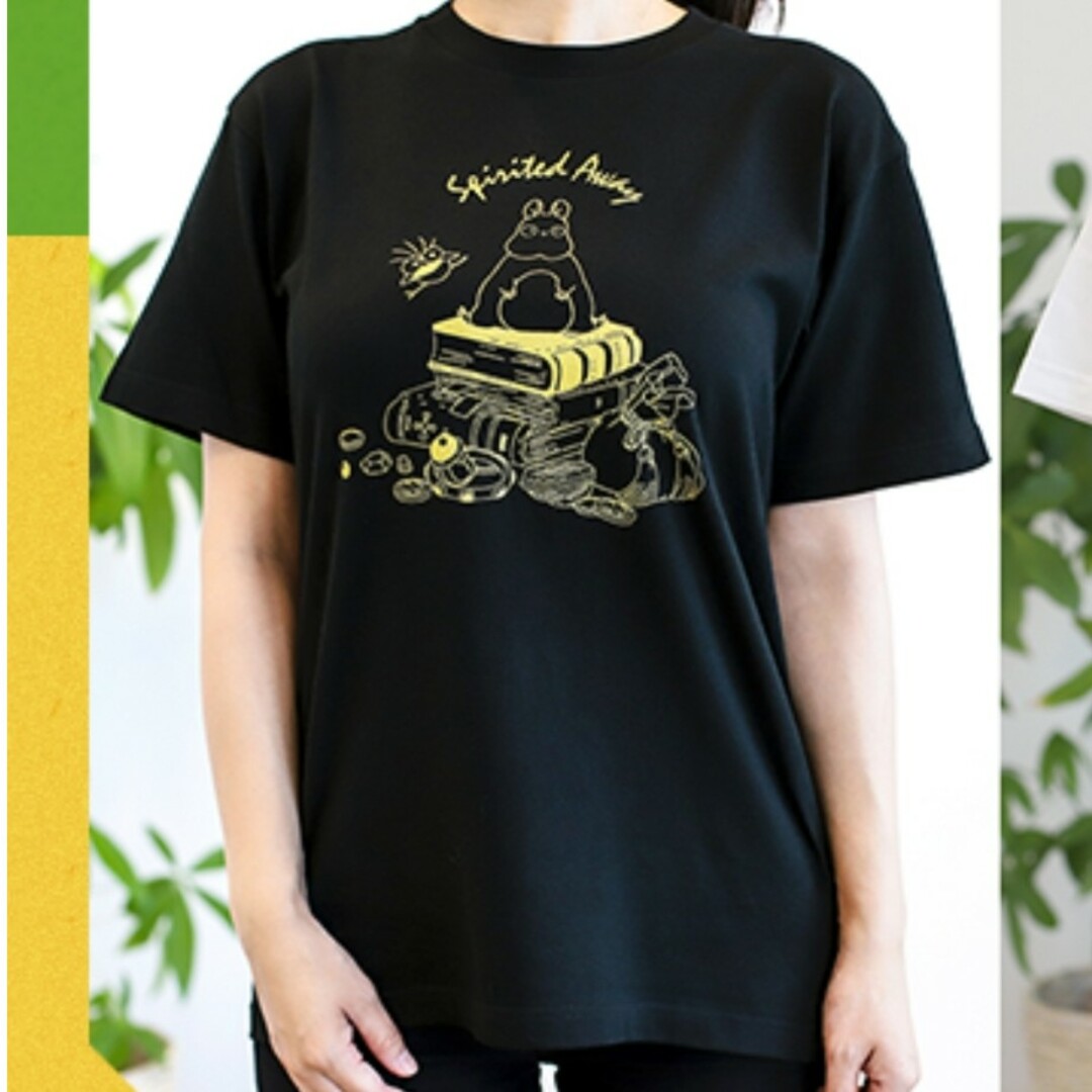 ジブリ(ジブリ)のジブリパークとジブリ展 Tシャツ 坊ネズミとハエドリ ブラック Mサイズ レディースのトップス(Tシャツ(半袖/袖なし))の商品写真