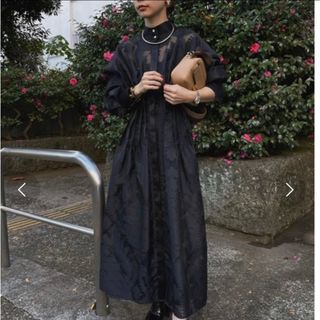 アメリヴィンテージ ワンピース ロング 長袖 Vネック S 茶 ブラウン