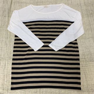 ダブルクローゼット(w closet)の☆★新品未使用★☆w closet オーバーサイズ ボーダー長袖Tシャツ(Tシャツ(長袖/七分))