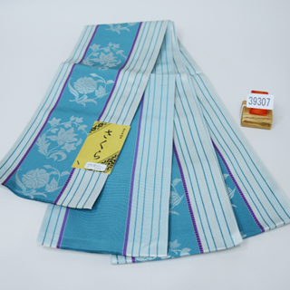 半幅帯 正絹 博多織 小袋帯 日本製 絹100% さくら NO39307(浴衣帯)