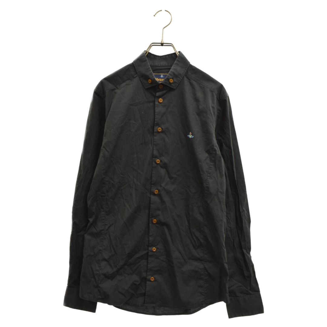 Vivienne Westwood(ヴィヴィアンウエストウッド)のVivienne Westwood MAN ヴィヴィアンウエストウッドマン 13AW オーブロゴ 長袖シャツ ブラック S25DL0236 メンズのトップス(シャツ)の商品写真