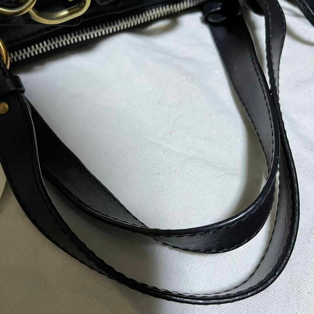 【美品✨】クロエ ケララ ハンドバッグ チャーム レザー 黒 タグ付き40cmマチ