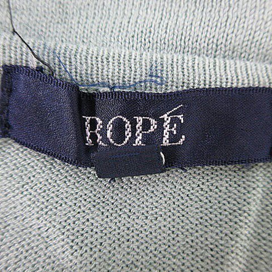 ROPE’(ロペ)のロペ ニット カットソー 長袖 ラウンドネック 切替 薄手 M 緑 トップス レディースのトップス(ニット/セーター)の商品写真