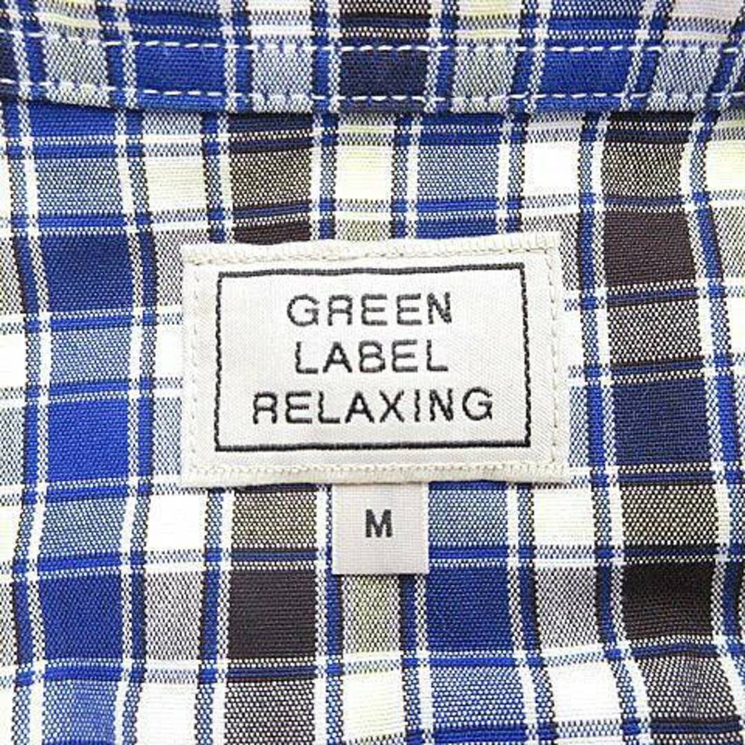 UNITED ARROWS green label relaxing(ユナイテッドアローズグリーンレーベルリラクシング)のグリーンレーベルリラクシング シャツ ボタンダウン 長袖 薄手 チェック M 青 メンズのトップス(シャツ)の商品写真