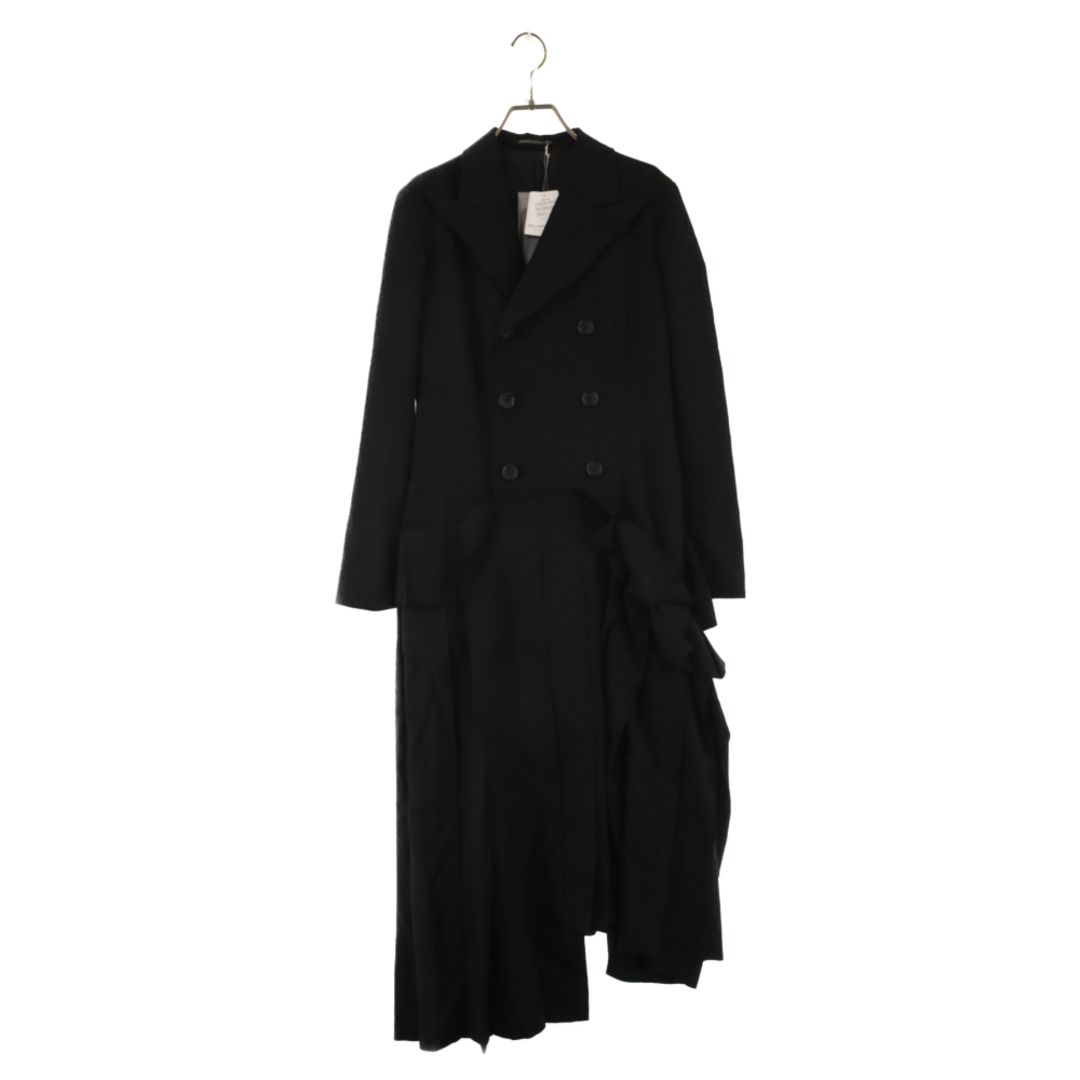 Yohji Yamamoto FEMME ヨウジヤマモトファム 20AW LOOK 3 ダブルブレスト ロングジャケット コート ブラック FR-D18-803 レディース