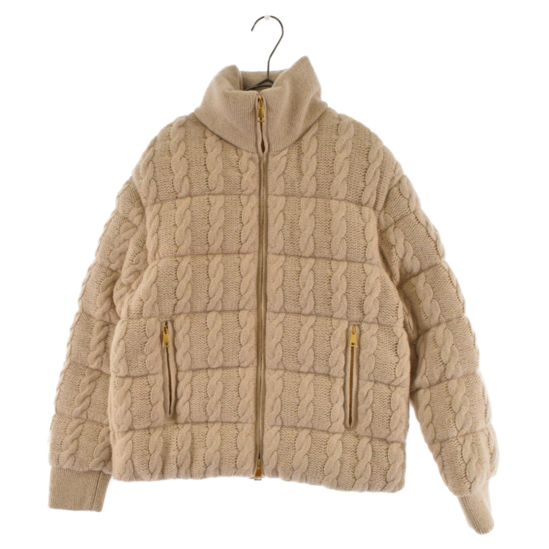 MONCLER モンクレール COUBUS GIUBBOTTO ケーブルニット ダウンジャケット H20931A00098 ベージュ