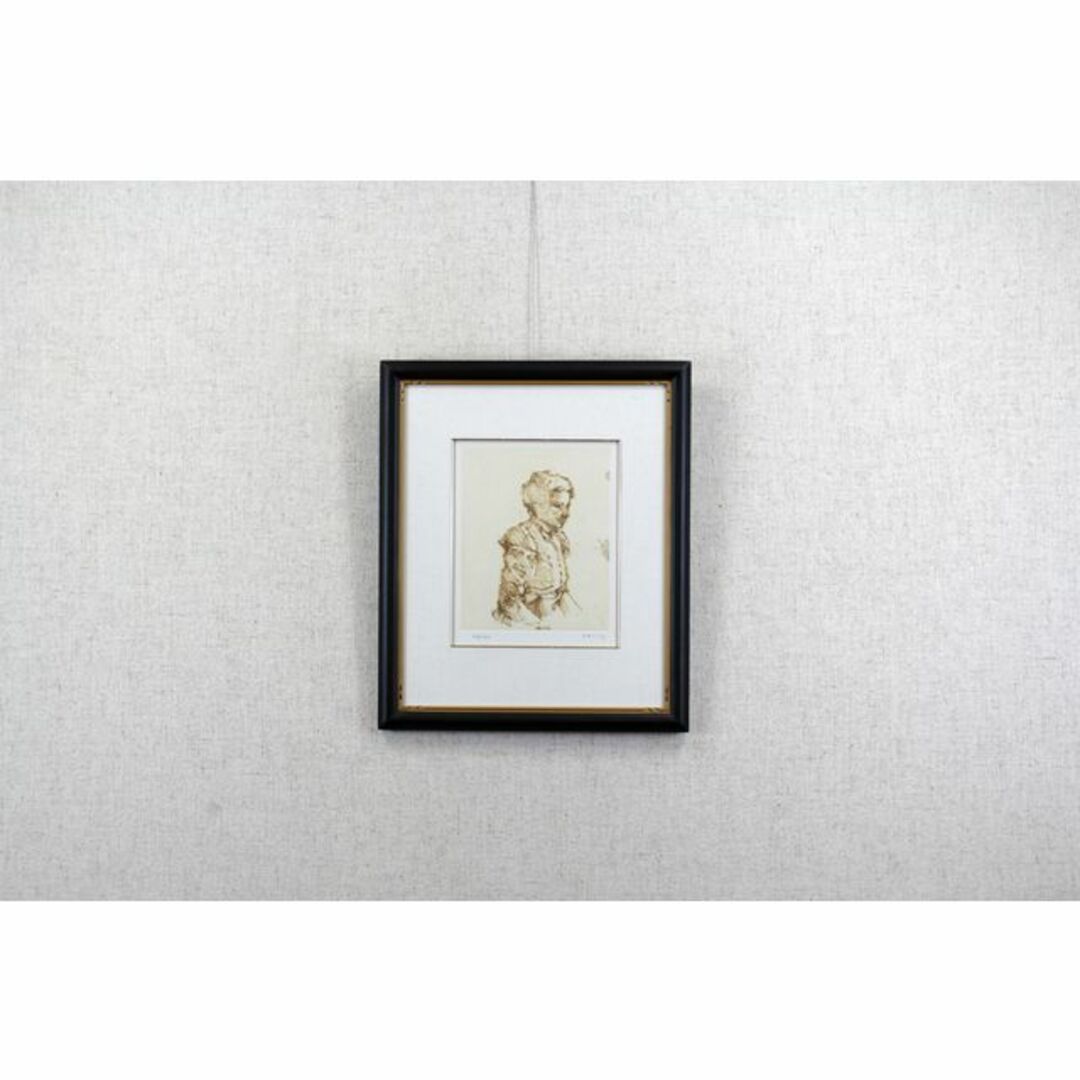 小磯良平『婦人像A』銅版画 絵画 エンタメ/ホビーの美術品/アンティーク(版画)の商品写真