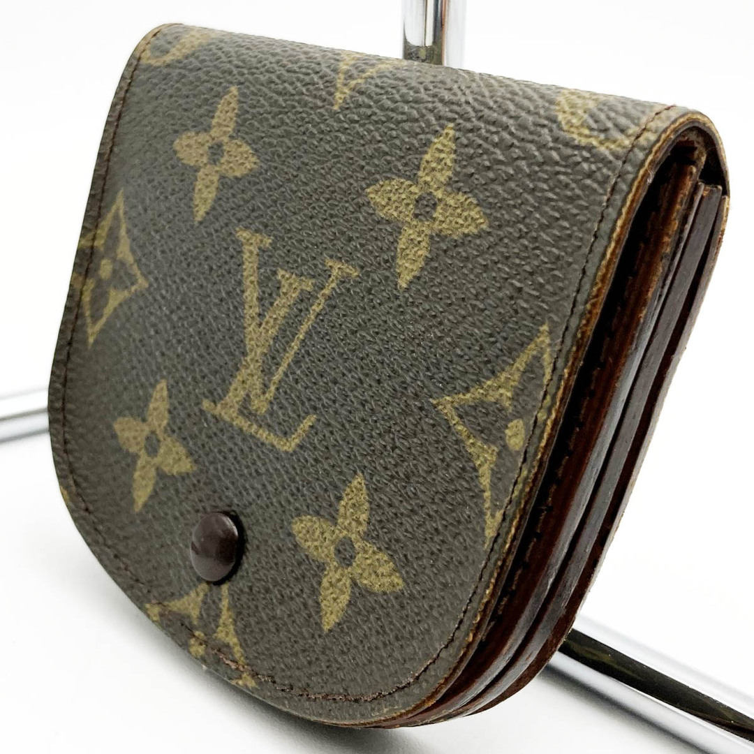 LOUIS VUITTON◇ルイヴィトン/ポルト・モネ・グゼ_モノグラム_BRW/PVC
