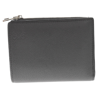 ロエベ(LOEWE)のLOEWE ロエベ ソフトグレインカーフ アンスラサイト ウォレット二つ折り財布 ブラック C660W73X01(折り財布)