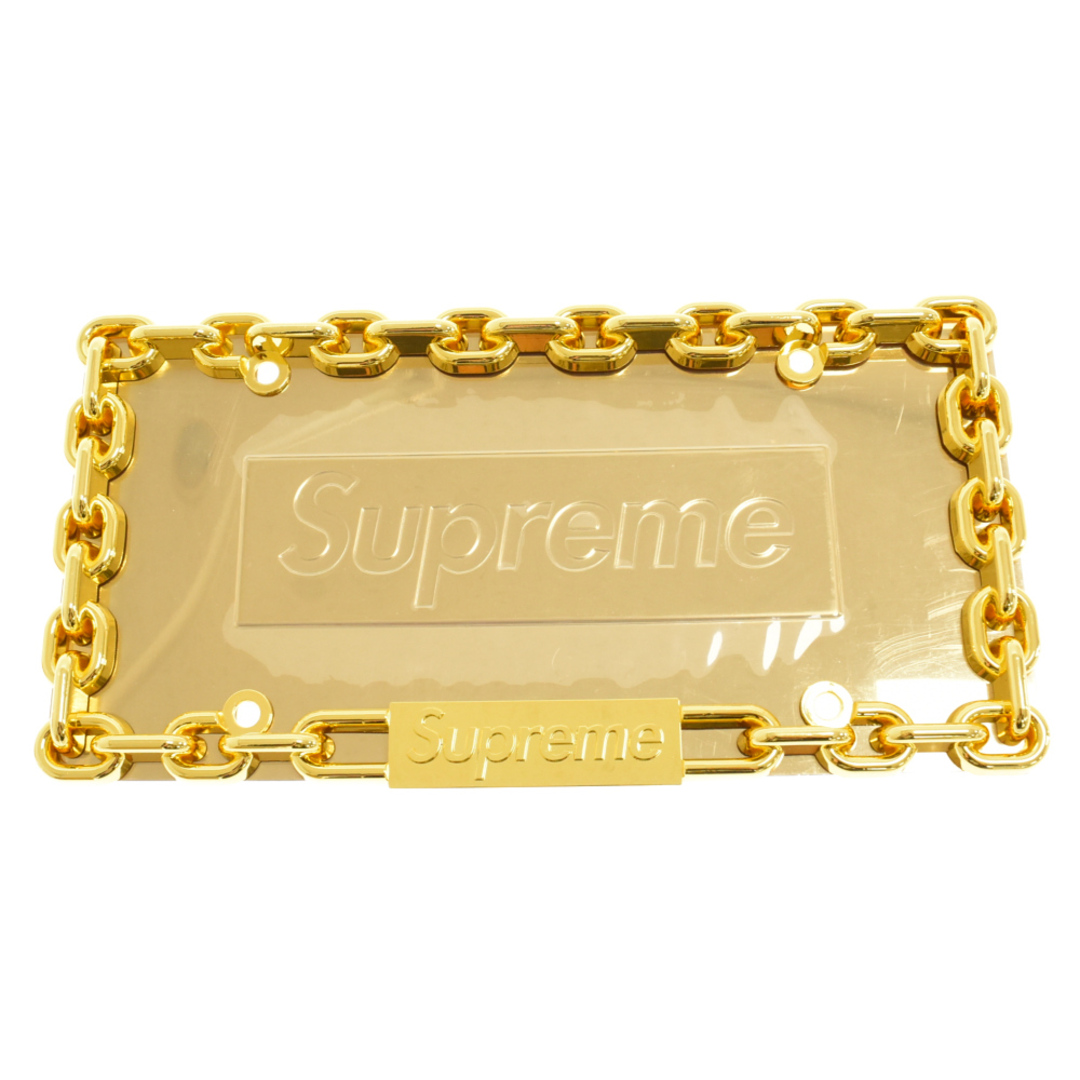 SUPREME シュプリーム 18AW Chain License Plate Frame チェーン ライセンス プレート フレーム ナンバープレート ゴールド