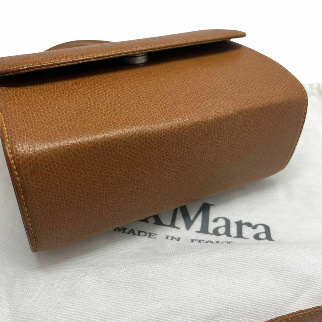 【美品✨】マックスマーラ ショルダーバッグ 2way レザー ブラウン