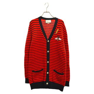 GUCCI グッチ カーディガン オレンジ 赤 メンズ 刺繍-