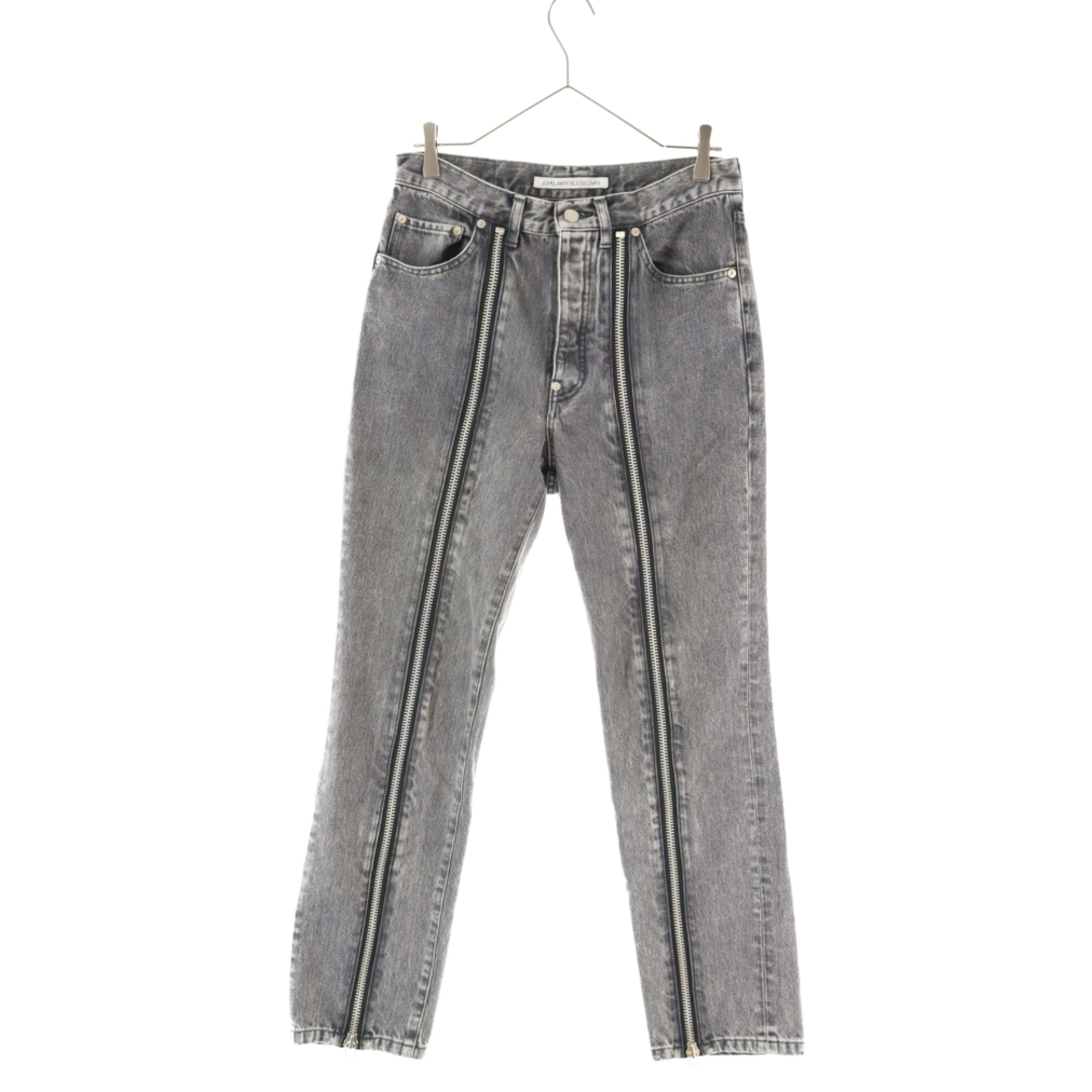 JOHN LAWRENCE SULLIVAN ジョンローレンスサリバン BLEACHED DENIM ZIPPED PANTS フロント ジップアップ デニム パンツ 2A023-0321-56 グレー