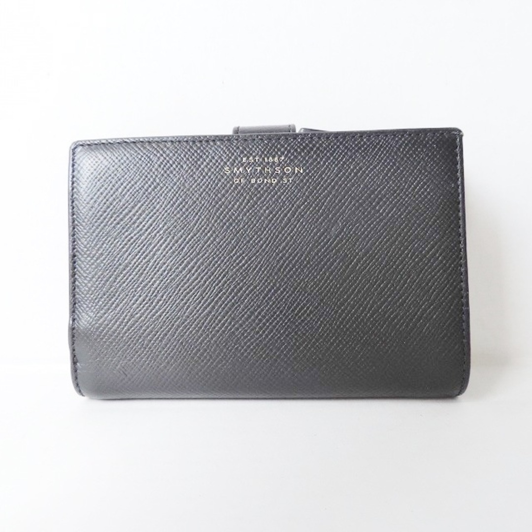 【極美品】SMYTHSON スマイソン 二つ折財布 ブラック 黒