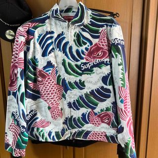 希少 美品 Supreme 22ss Waves Zip Pullover XL75cm