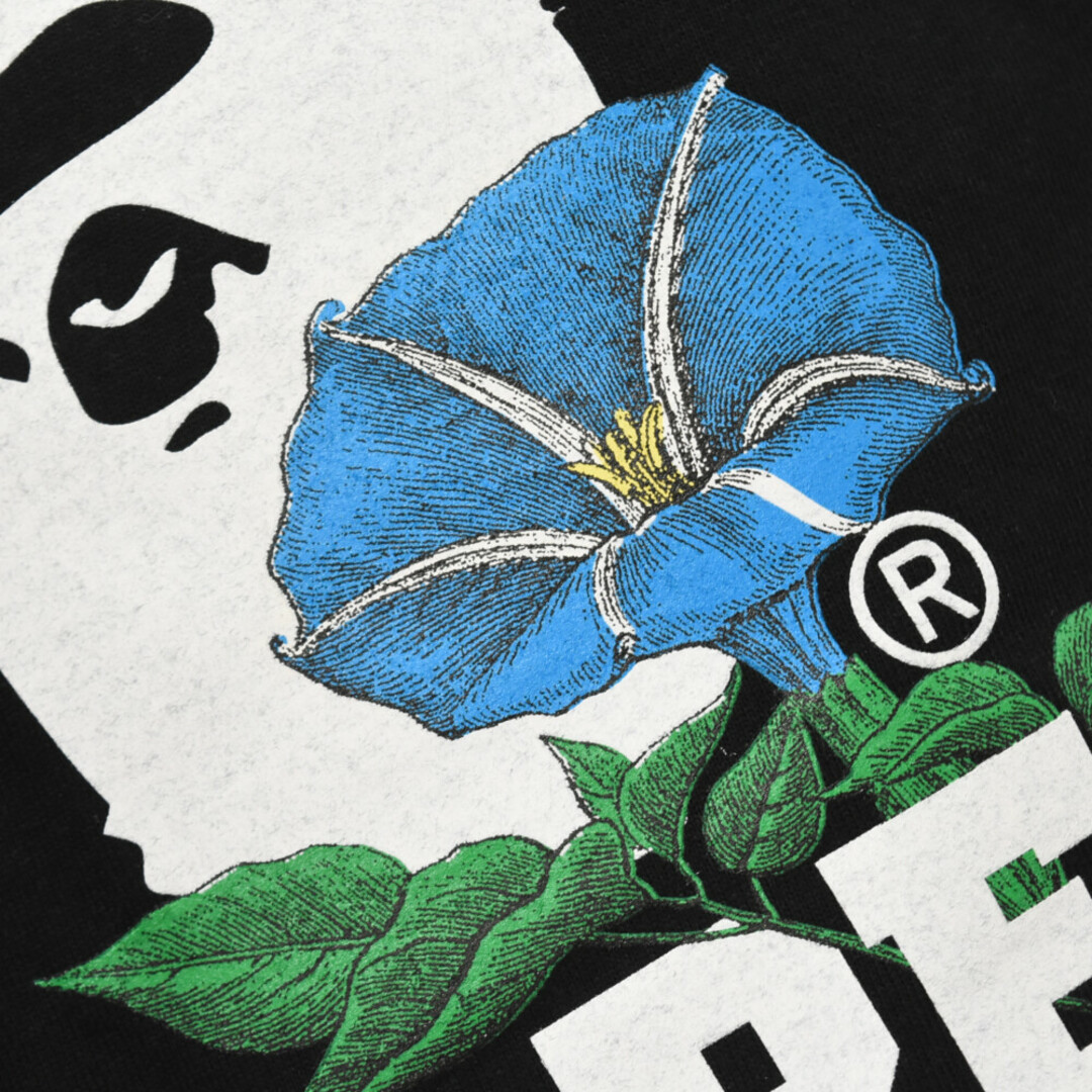 A BATHING APE アベイシングエイプ Ape Head Flower Tee エイプヘッド フラワー クルーネック半袖Tシャツ ブラック