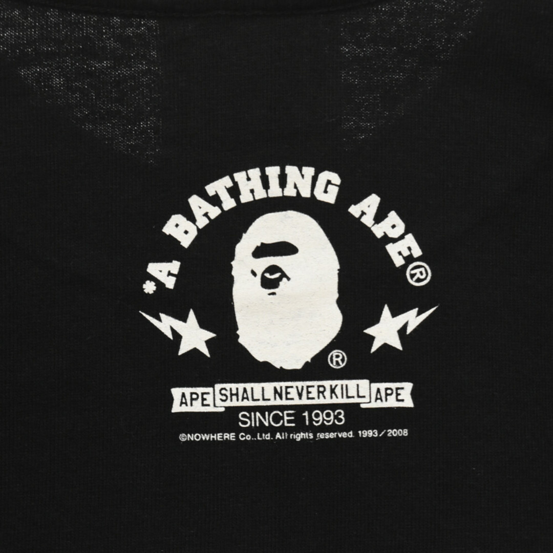 A BATHING APE アベイシングエイプ Ape Head Flower Tee エイプヘッド フラワー クルーネック半袖Tシャツ ブラック