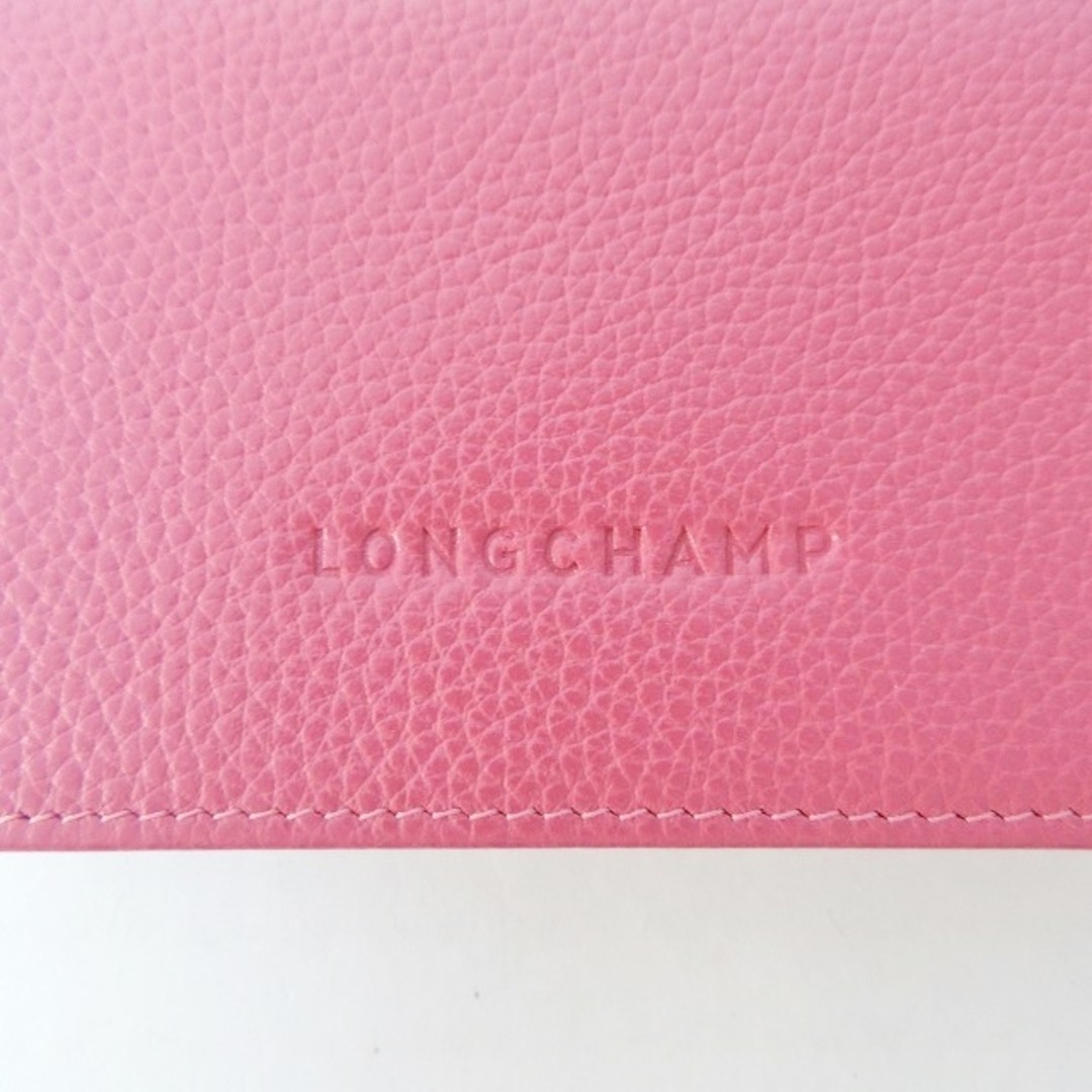 LONGCHAMP(ロンシャン)のロンシャン 名刺入れ美品  - ピンク レザー レディースのファッション小物(名刺入れ/定期入れ)の商品写真