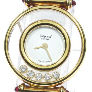 ショパール(Chopard)のジャンク ショパール Chopard 20/4780-21 ハッピーダイヤモンド K18YG 5Pダイヤモンド クォーツ レディース _769272(腕時計)