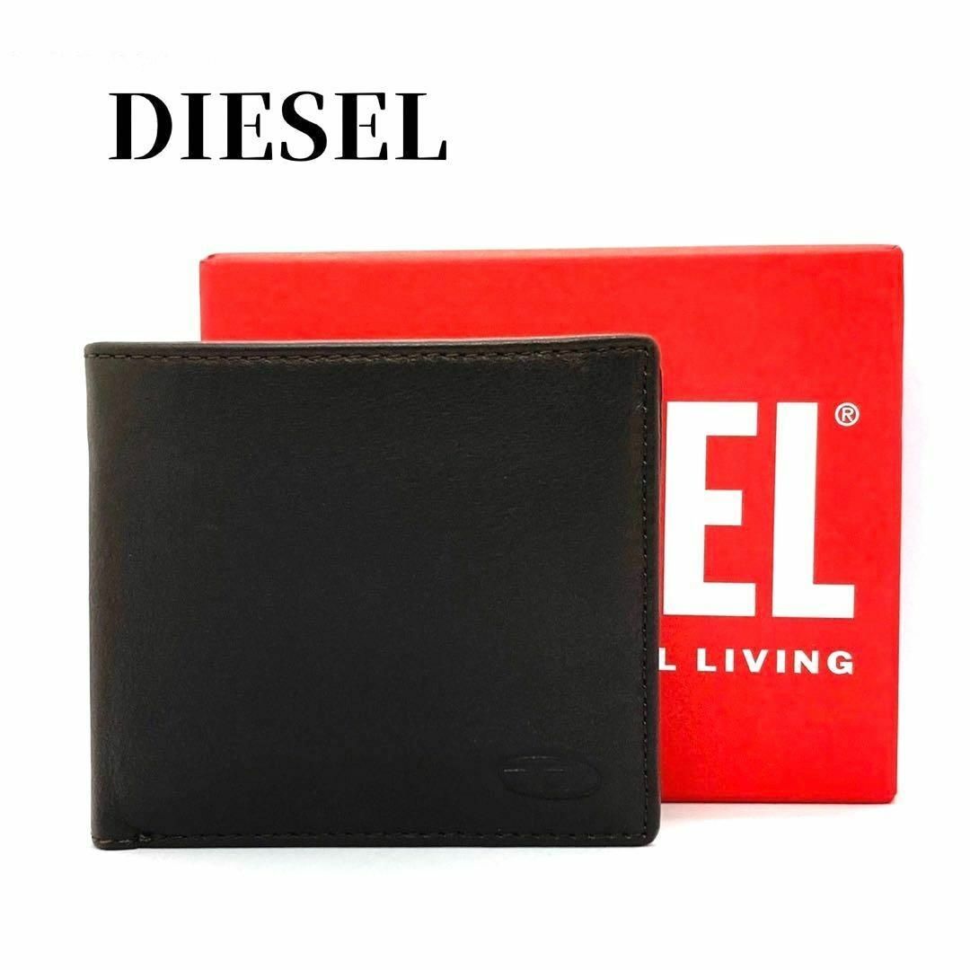 DIESEL 二つ折り財布 メンズ 赤茶 ディーゼル 新品 155899