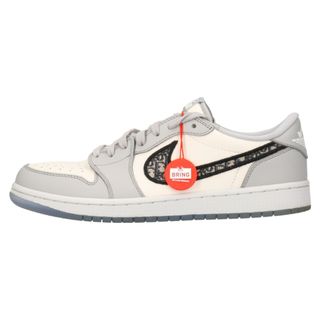 ナイキ(NIKE)のNIKE ナイキ ×DIOR AIR JORDAN 1 LOW OG CN8608-002 ディオール エアディオール エアジョーダン1ロー ローカットスニーカー US9.5/27.5cm グレー(スニーカー)