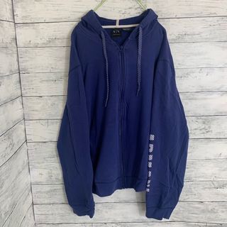 【ＵＳ輸入古着】青パーカー ARMANI(パーカー)