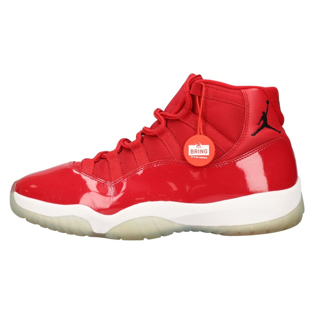 NIKE ナイキ AIR JORDAN 11 RETRO WIN LIKE 96 378037-623 エアジョーダン 11 レトロ ジムレッド ハイカットスニーカー US9.5/27.5cm レッド天然皮革合成繊維底