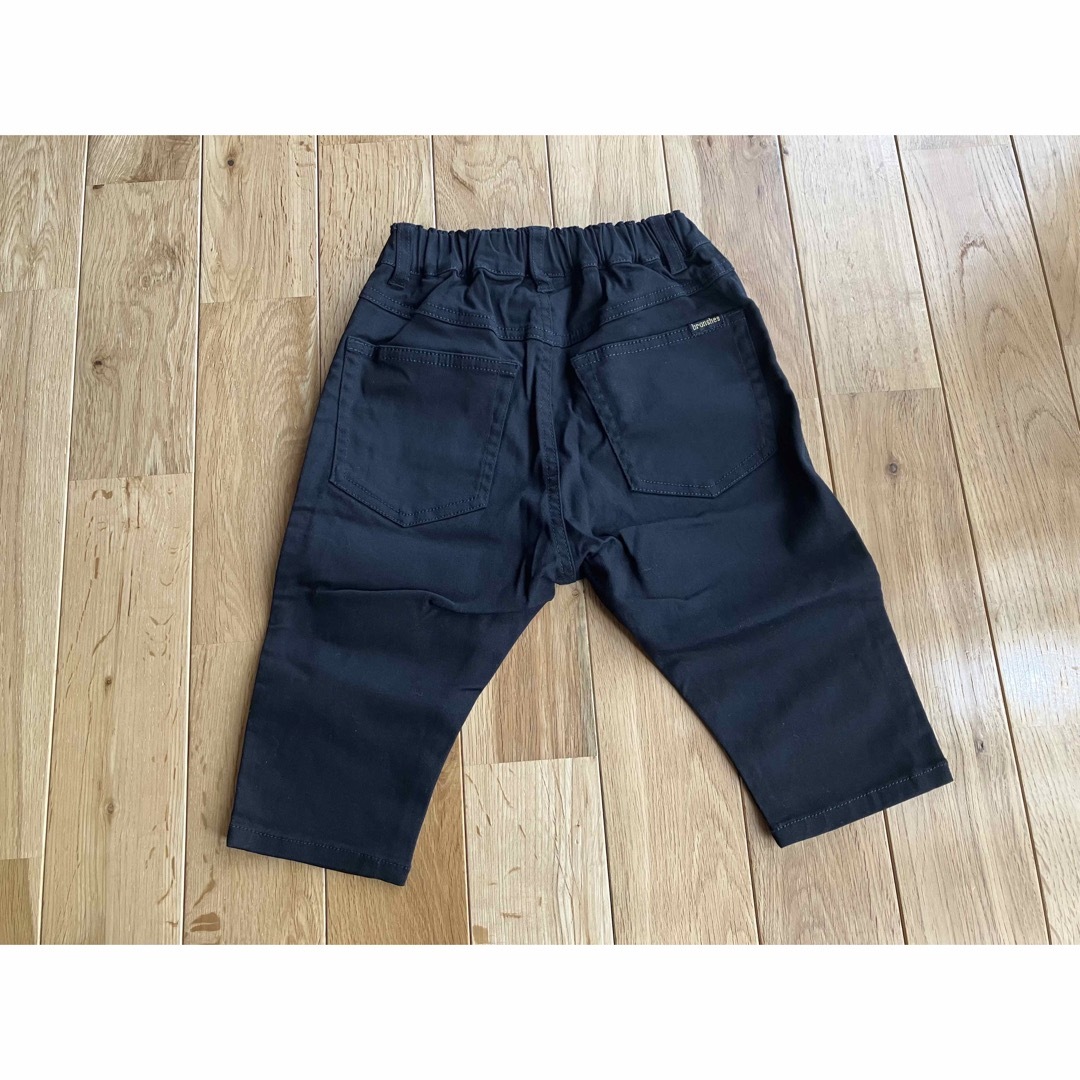 Branshes(ブランシェス)の新品 ブランシェス キッズ クロップドパンツ 黒 男の子 女の子 110センチ キッズ/ベビー/マタニティのキッズ服男の子用(90cm~)(パンツ/スパッツ)の商品写真