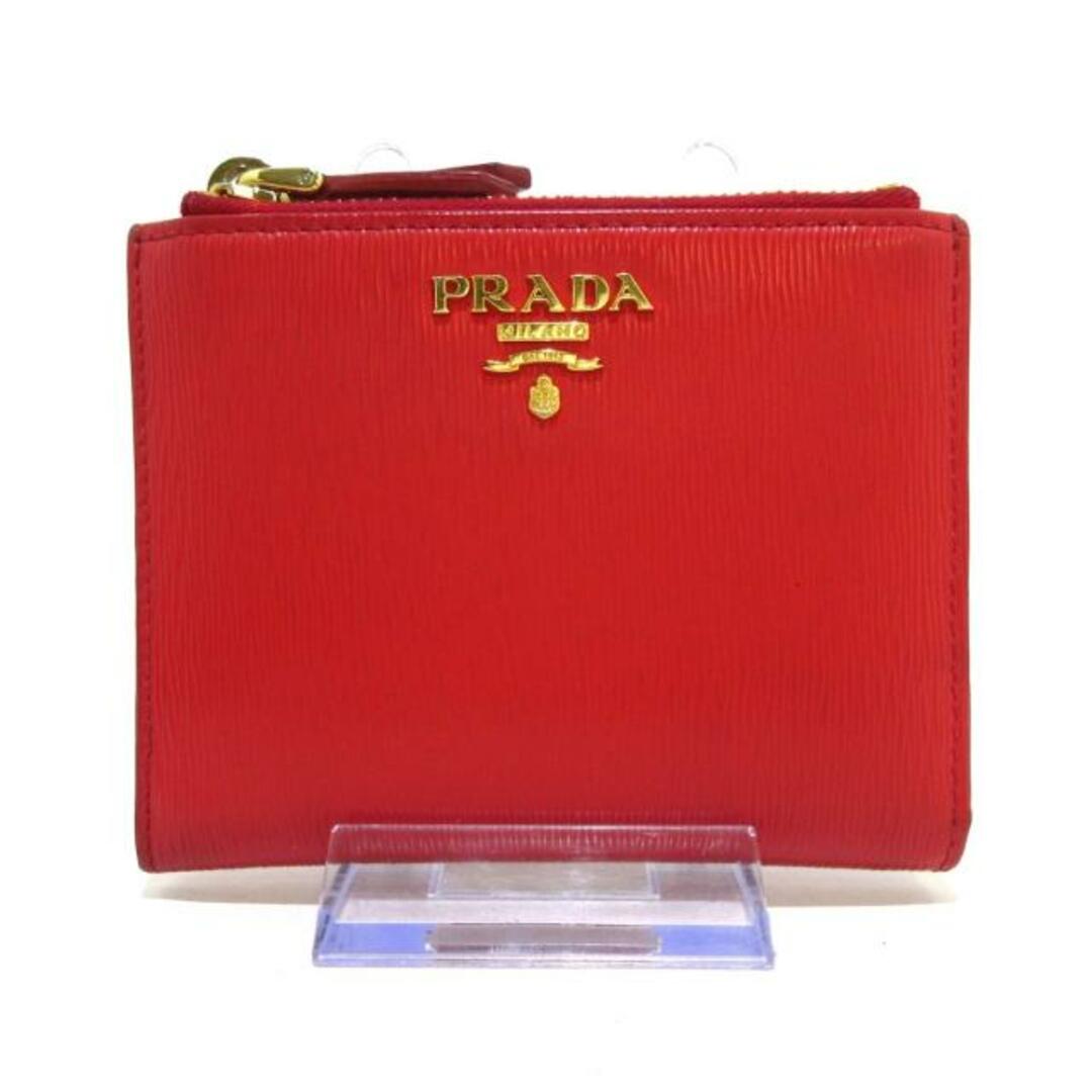 【外観未使用】PRADA プラダ 二つ折り財布 ヴィッテロムーブ レッド