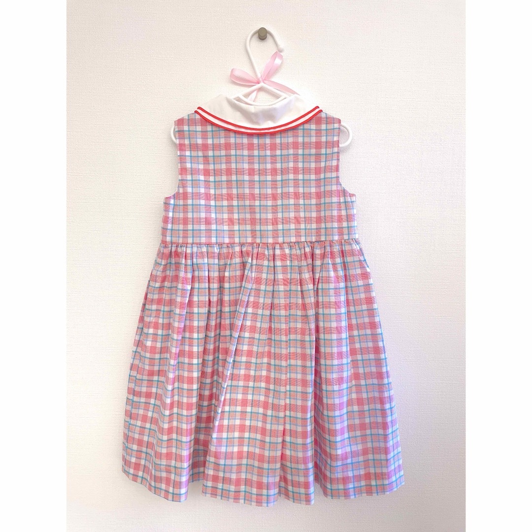 Amaia Kids/アマイマキッズ】チェック柄ノースリーブワンピース-