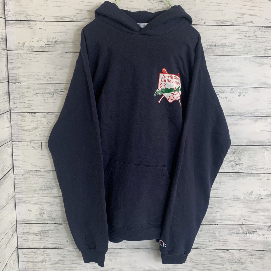 Champion(チャンピオン)の【ＵＳ輸入古着】紺パーカー little league champion メンズのトップス(パーカー)の商品写真