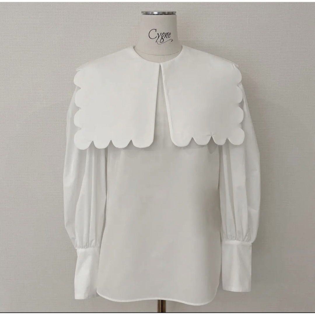 試着のみ cygne シーニュ スカラップブラウス イザベル ISABELL | www