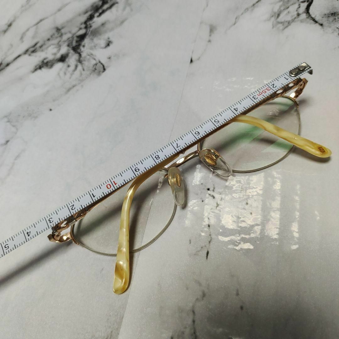 863超美品 フェンディ 8014 メガネ 眼鏡 度入り弱 豪華 ズッキーノ柄