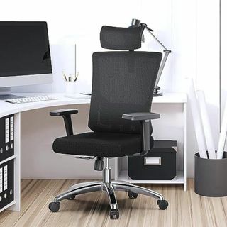 Monhey オフィスチェア デスクチェア ヘッドレストランバーサポート