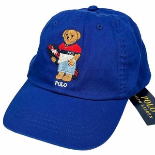 ポロラルフローレン(POLO RALPH LAUREN)の【新品未使用】 ポロ ラルフローレン ポロベア キャップ 帽子 ブルー 刺繍(キャップ)