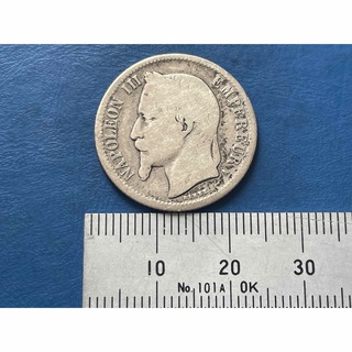 フランス1867年1フラン銀貨(ナポレオン3世)silver835(貨幣)